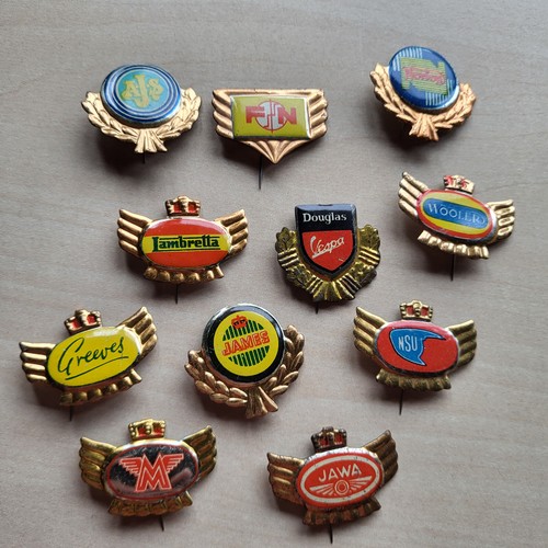 Oldtimer motorrad logo pin - logo,